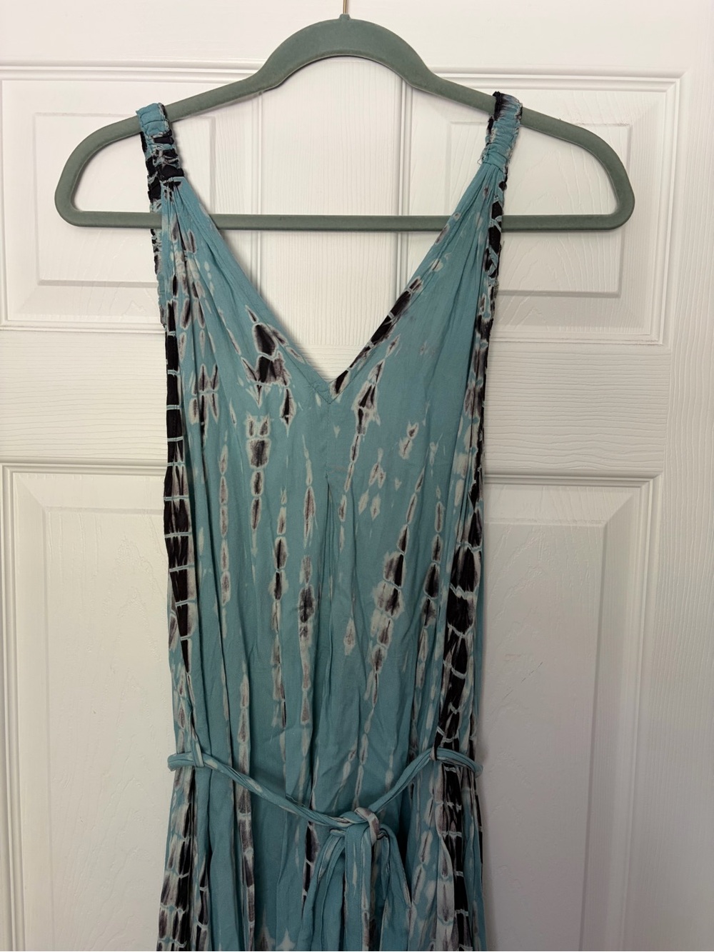 Women’s V-Neck Maxi Dress Tie-Dyed - Picture 2 of 13
